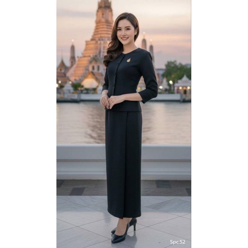 전통 태국 루에안 톤 긴팔 블라우스, 블랙 실크, 빈티 - Thai Silk Blouse 리뷰 및 가격
