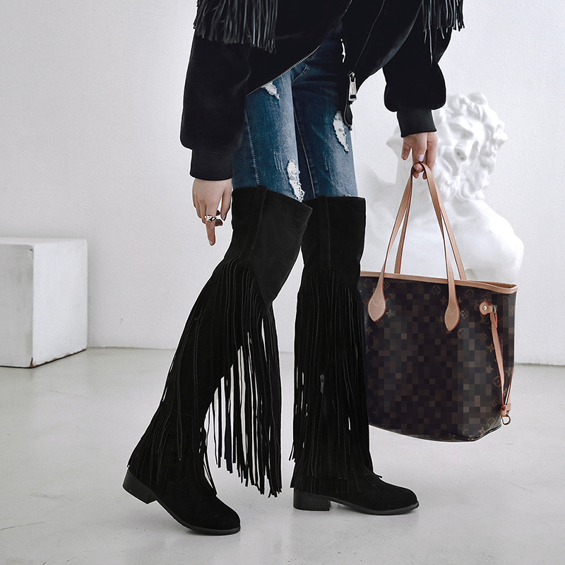2026 패션 보헤미안 니하이 부츠 에스닉 여성 태슬  - Ethnic Modern Fashion 리뷰 및 가격
